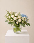 Blue Hydrangea & Roses